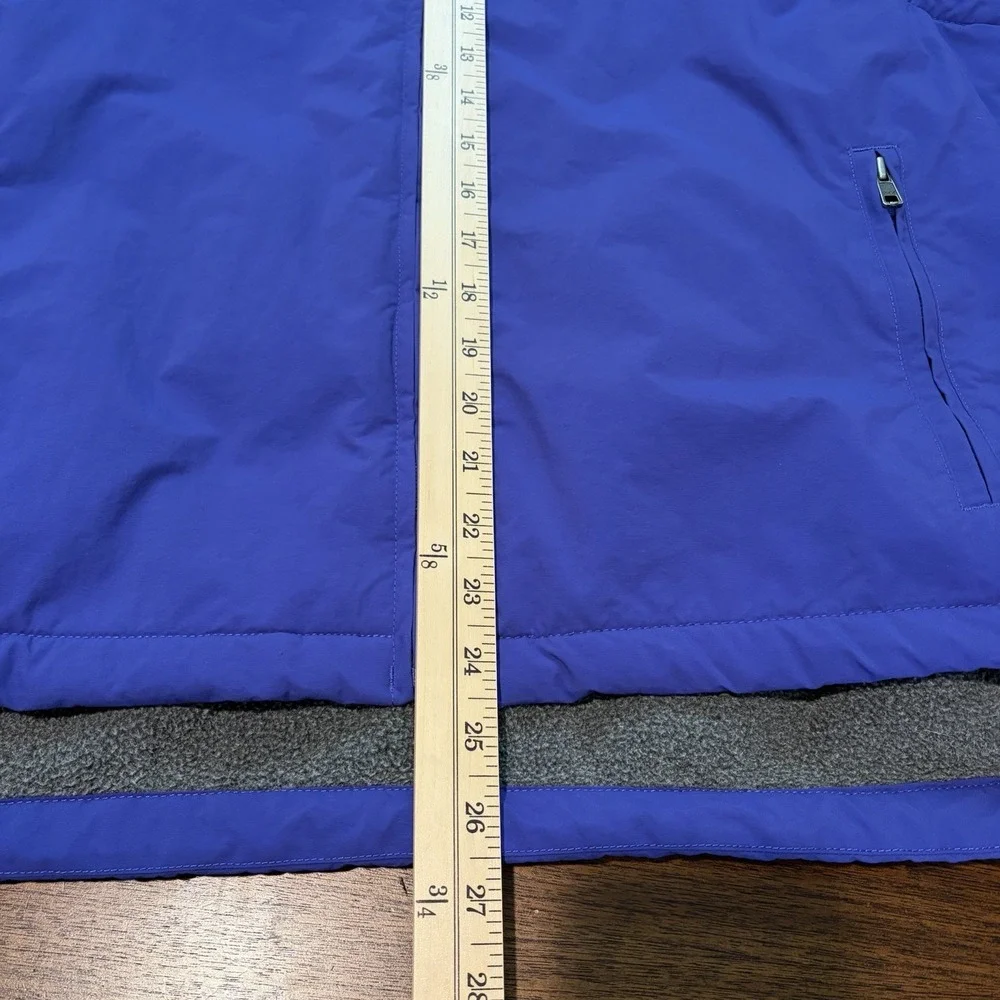 Vintage L.L. Bean‎ Men's Wind Rain Hiking Vest Size L Blue Fleece lined Full Zip